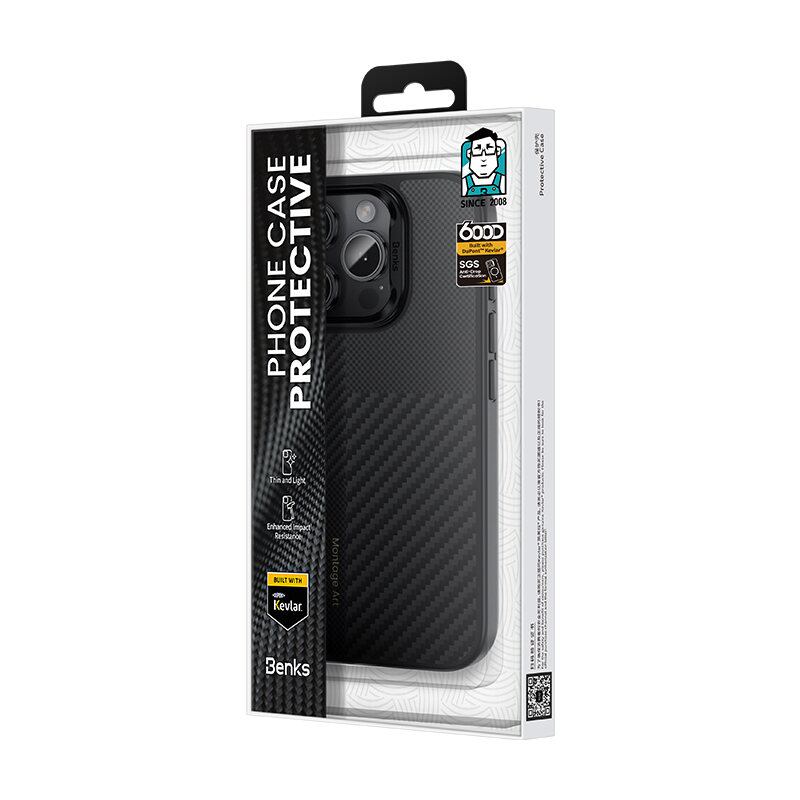 Benks Montage ArmorAir Case built with Kevlar® for iPhone 15 Pro Max Apple 14ProMax Ultra-Thin Protective Case MagSafe Compatible